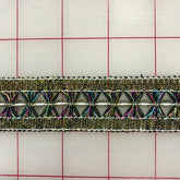 Metallic Trim - 1.125-inch Vintage Gold Multi-Color